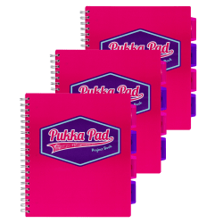 Pukka Pads Project Book, Letter Size, Pink, Pack 3