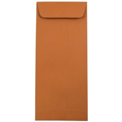 JAM Paper® #10 Policy Envelopes, Gummed Seal, Dark Orange, Pack Of 25