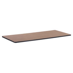 Lorell® Classroom Rectangular Activity Table Top, 72"W x 30"D, Medium Oak/Black