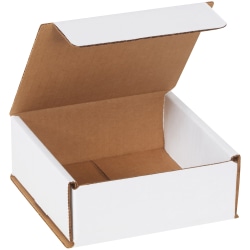 Partners Brand Corrugated Mailers 5" x 5" x 2", White, Bundle of 50