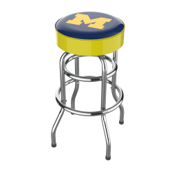 Imperial NCAA Backless Swivel Bar Stool, University Of Michigan
