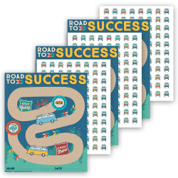 Eureka Mini Reward Charts With Stickers, Adventurer, 36 Per Pack, Set Of 3 Packs