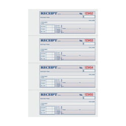 TOPS™ Manifold Receipt Book, 3-Part, 7 5/8" x 11", White/Canary/Pink