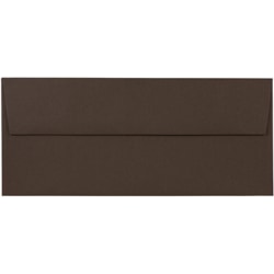 JAM PAPER #10 Business Premium Envelopes, 4 1/8" x 9 1/2", Chocolate Brown , Pack Of 25