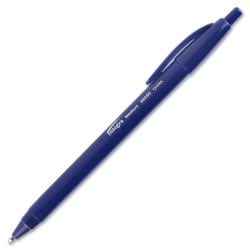 Integra Triangular Barrel Retractable Ballpnt Pens - Medium Pen Point - Blue - Blue Plastic Barrel - 12 / Dozen