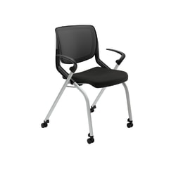 HON® Motivate Nesting/Stacking Flex-Back Chair, Black/Platinum