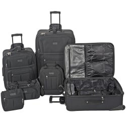 Overland Geoffrey Beene Ebony 6-Piece Luggage Set, Black