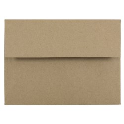 JAM Paper® Booklet Invitation Envelopes, A6, Gummed Seal, 100% Recycled, Brown, Pack Of 25