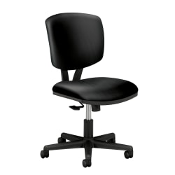 HON® Volt 5703 Bonded Leather Low-Back Chair, Black