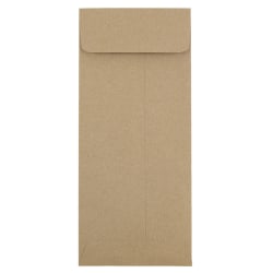JAM Paper® Policy Envelopes, #11, Gummed Seal, 100% Recycled, Brown Kraft, Pack Of 25