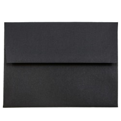 JAM Paper® Booklet Invitation Envelopes, A2, Gummed Seal, 30% Recycled, Black, Pack Of 25