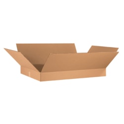 Partners Brand Flat Corrugated Boxes, 36" x 24" x 4", Kraft, Bundle of 10