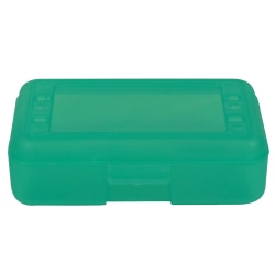 Romanoff Products Pencil Boxes, 8 1/2"H x 5 1/2"W x 2 1/2"D, Lime, Pack Of 12