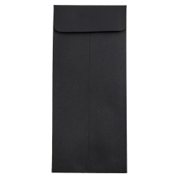 JAM Paper® #10 Policy Envelopes, Gummed Seal, 30% Recycled, Black Linen, Pack Of 25