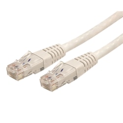 StarTech.com 1ft CAT6 Ethernet Cable - White Molded Gigabit CAT 6 Wire