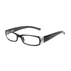 ICU Eyewear Wink Salinas Women's Reading Glasses, Black/Red/Polka Dot, +2