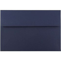 JAM Paper® Booklet Invitation Envelopes, A8, Gummed Seal, Navy Blue, Pack Of 25