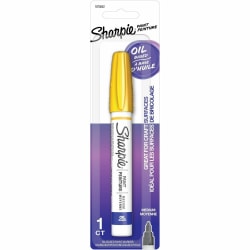 Sharpie Paint Marker - Regular Marker Point - Yellow Ink - Oil Based, Water Based - 1 Pack