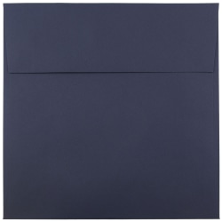 JAM Paper® Color Square Invitation Envelopes, 6" x 6", Gummed Seal, Navy Blue, Pack Of 25