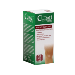 CURAD® Sterile Medi-Strips Reinforced Wound Closures, 1/4" x 3", White, 3 Per Pack, Box Of 50 Packs