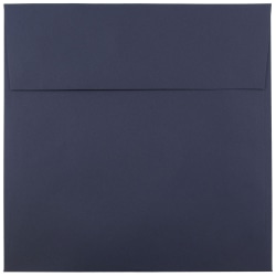 JAM Paper® Color Square Invitation Envelopes, 8 1/2" x 8 1/2", Gummed Seal, Navy Blue, Pack Of 25