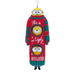 Hallmark Minions Ugly Christmas Sweater Ornament, 3-1/2"H x 1-1/4"W x 1"D, Multicolor