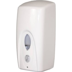 Impact Hands Free Soap Dispenser - Automatic - Support 6 x AA Battery - Key Lock - White - 1 Each