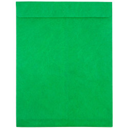 JAM Paper® Tyvek® Open-End 10" x 13" Catalog Envelopes, Self-Adhesive, Green, Pack Of 25