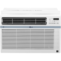 LG Window-Mounted Air Conditioner, 12,000 BTU, 15"H x 23 5/8"W x 22 3/16"D, White