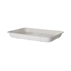 Eco-Products Vanguard Meat And Produce Trays, 1-3/16"H x 9-1/2"W x 7-3/16"D, White, Pack Of 300 Trays
