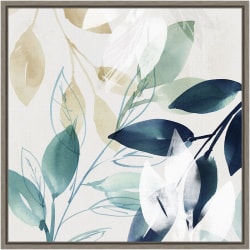 Amanti Art Green Sleeves II (Leaves) by Isabelle Z Framed Canvas Wall Art Print, 16" x 16", Graywash