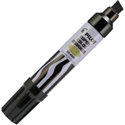 Pilot Jumbo Chisel Felt-Tip Permanent Marker, Black Ink, Black/White Barrel