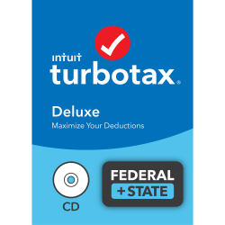 TurboTax® Deluxe 2021 Federal + E-File & State, For PC/Mac, Disc Or Download