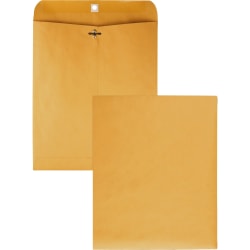 Quality Park Gummed Kraft Clasp Envelopes - Clasp - #95 - 10" Width x 12" Length - 28 lb - Gummed - Kraft - 100 / Box - Kraft