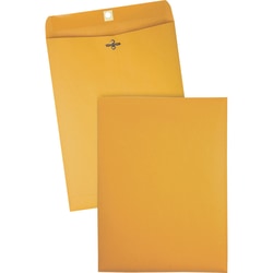 Quality Park Gummed Kraft Clasp Envelopes - Clasp - #97 - 10" Width x 13" Length - 28 lb - Gummed - Kraft - 100 / Box - Kraft