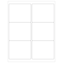 Tape Logic® Removable Laser Labels, LL266, Rectangle, 4" x 3 3/8", White, Case Of 600