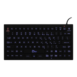 SIIG Industrial-/Medical-Grade Washable Backlit Wired Keyboard With Pointing Device, Black