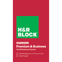 H&R Block® Premium & Business 2022 Tax Software, Windows®, Download