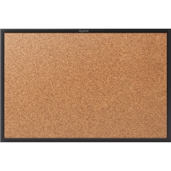 Quartet® Classic Cork Bulletin Board, 48" x 36", Aluminum Frame With Black Finish