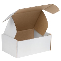 Partners Brand Deluxe Literature Mailers, 12" x 10" x 4", White, Pack Of 50