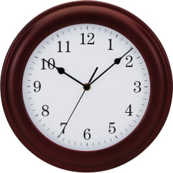 Victory Light Light Tempus Wall Clock - Analog - Quartz - Mahogany Case - Wood