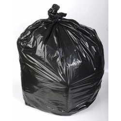 Medline 1.35-Mil Flat Low-Density Liners, 33 Gallon, 33" x 40", Black, Pack Of 100