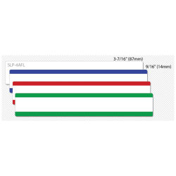 Seiko SmartLabel SLP-4AFL File Folder Label - 0.56" Width x 3.43" Length - 130/Roll - 0.79" Core - 4 Roll - Yellow, Pink, Blue, Green