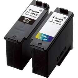 Canon® PG-285XL Black/CL-286XL Tri-Color High-Yield Ink Cartridges, Pack Of 2, 6196C004