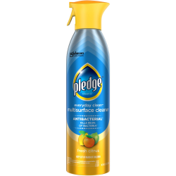 Pledge Everyday Clean Antibacterial Multisurface Cleaner - Spray - 9.7 fl oz (0.3 quart) - Fresh Citrus Scent - 6 / Carton - Blue