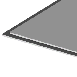 Royal Brites Dual Color Foam Board, 20" x 30", Gray & Charcoal Gray