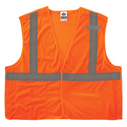 Ergodyne GloWear® Breakaway Mesh Hi-Vis Type-R Class 2 Safety Vest, X-Small, Orange
