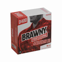 Brawny Professional® by GP PRO Premium All Purpose DRC Wipers, White, 90 Sheets Per Box, Case Of 10 Boxes