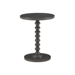 Powell Jarsky Round Spindle Side Table, 22-1/4"H x 17"W x 17"D, Dark Gray