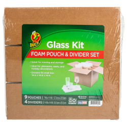 Duck Glass Moving And Storage Kit, 14" x 14" x 14", Brown, Kit Of 13 Pieces